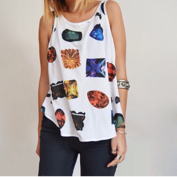 NWOT High Heels Suicide Garçons Miserables What A Gem Graphic swing Tank S - Picture 4 of 10